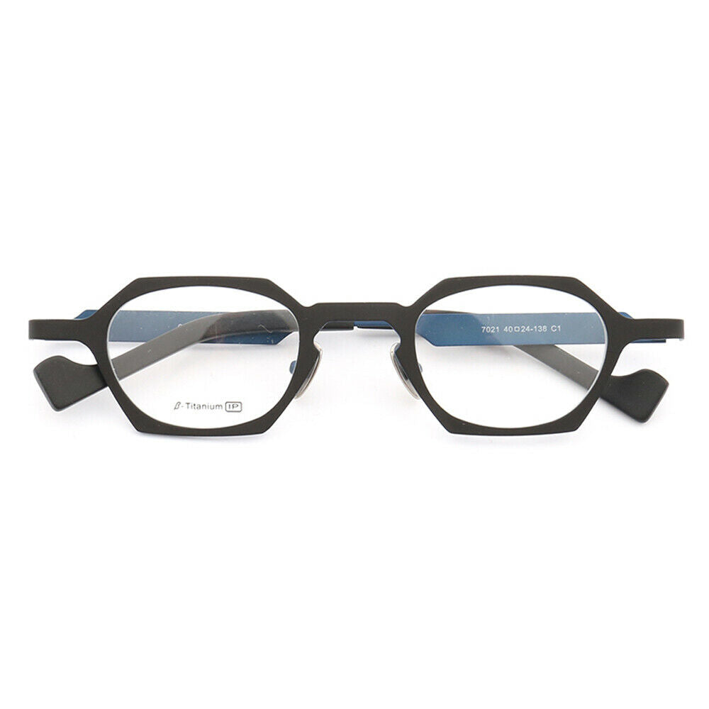 Peak | Hexagon Shaped Pure Titanium Eyeglasses | Lightweight Geometric Design