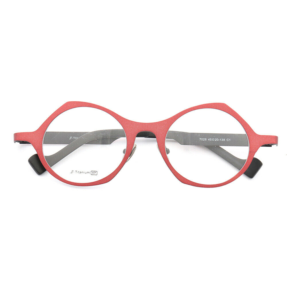 Carmen | Round Geometric Eyeglass Frames | Full Rim Titanium Unisex Glasses
