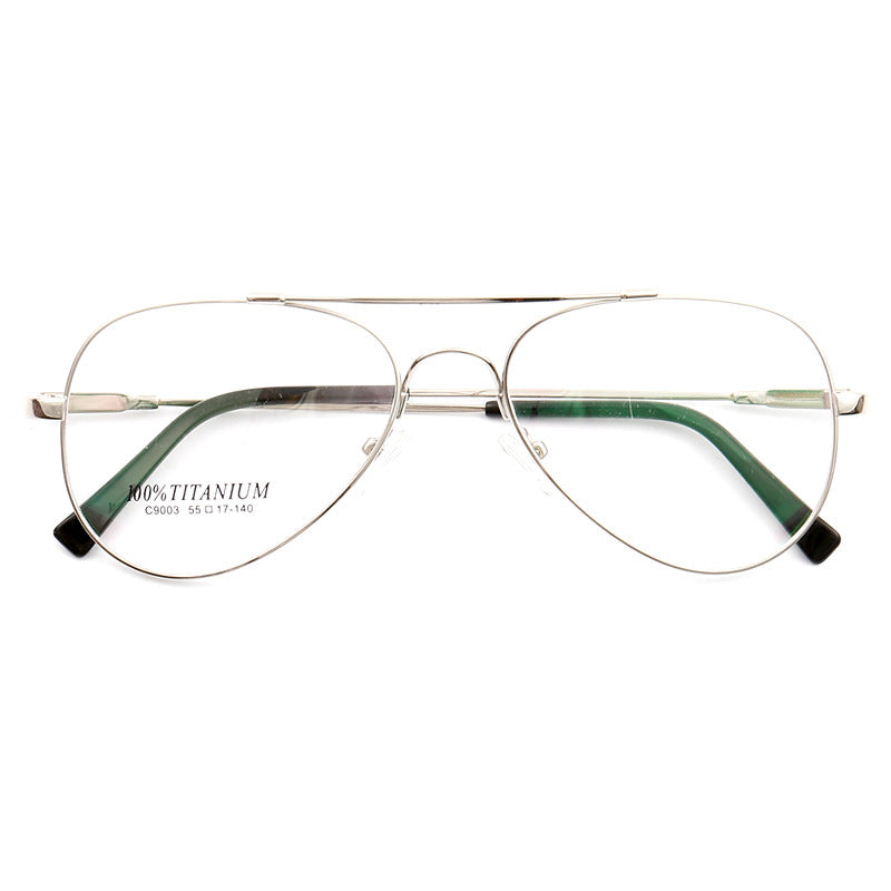 Domingo | Flat Top Mens Pilot Eyeglasses Frames | Flexible Bendable Memory Metal Glasses Frames